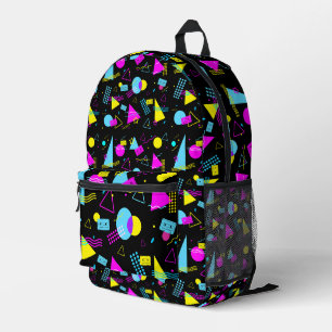 RETRO-BAND FARBIGE FORMEN BEDRUCKTER RUCKSACK