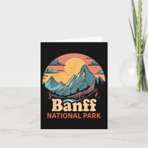 Retro Banff Nationalpark Trek Camping Karte