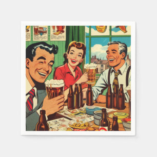 Retro-Bar-Bier-Comicen Serviette