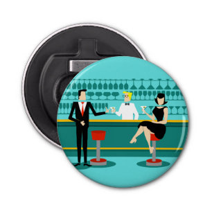 Retro Bar-Knopf-Flaschen-Öffner Flaschenöffner