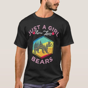Retro Bär nur ein Mädchen, die Lieben Bären T-Shirt