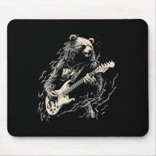 Retro Bär spielen Gitarre Bären Gitarre Musi Mousepad
