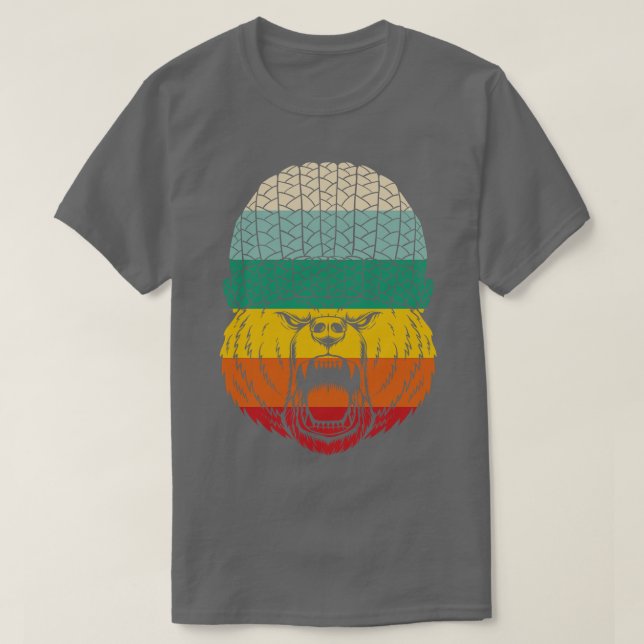 Retro-Bär T-Shirt (Design vorne)