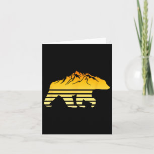 Retro Bär Vintage Berge Natur Umwelt Karte