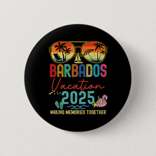 Retro Barbados Urlaub 2025 Erinnerungen Matching G Button