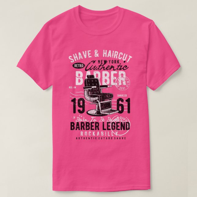 Retro Barber Chair T-Shirt (Design vorne)