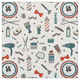 Retro Barber Shop by Yard für benutzerdefinierte L Stoff