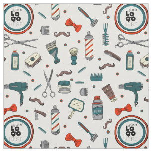 Retro Barber Shop by Yard für benutzerdefinierte L Stoff