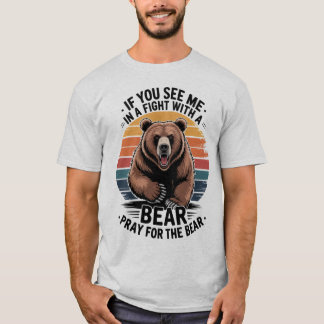 Retro-Bären-Humor-Bekleidung T-Shirt