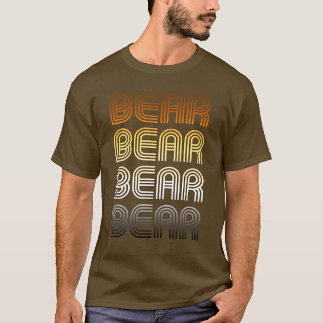 Retro-Bärenstolzer T - Shirt (Vorderseite)