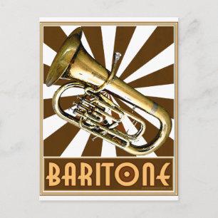 Retro Baritone Postkarte