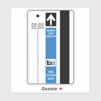 Retro-BART-Train-Ticket Aufkleber
