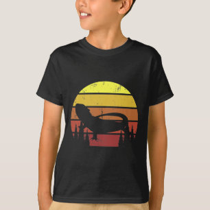 Retro Bartete Dragon Sunset Lizard Reptile Eigent T-Shirt