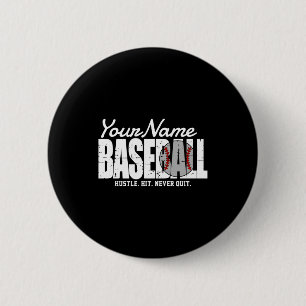 Retro-Baseball-Add-Name-Pinstreifen-Team-Player-T- Button