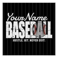 Retro Baseball ADD NAME Pinstripe Team Player
