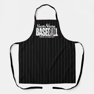 Retro Baseball ADD NAME Pinstripe Team Player Schürze
