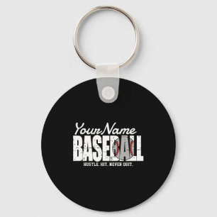 Retro Baseball Add Name Pinstripe Team Spieler T-S Schlüsselanhänger