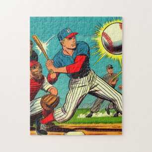 Retro Baseball-Comic Puzzle