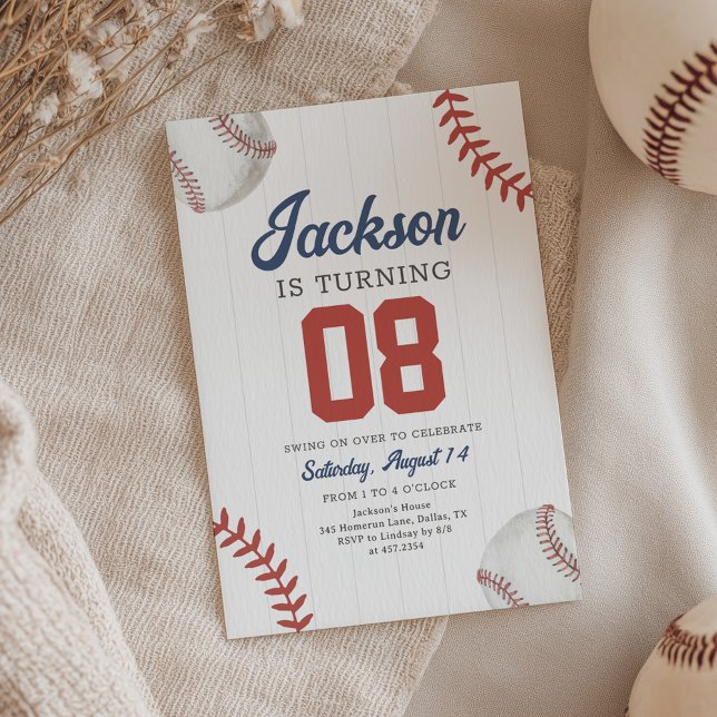 Retro-Baseball-Geburtstag Einladung (Von Creator hochgeladen)