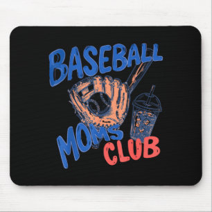 Retro Baseball Moms Club Eiskaffee Srts Mama Mousepad