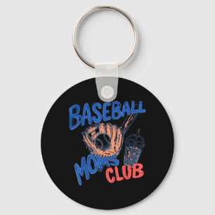 Retro Baseball Moms Club Eiskaffee Srts Mom Schlüsselanhänger