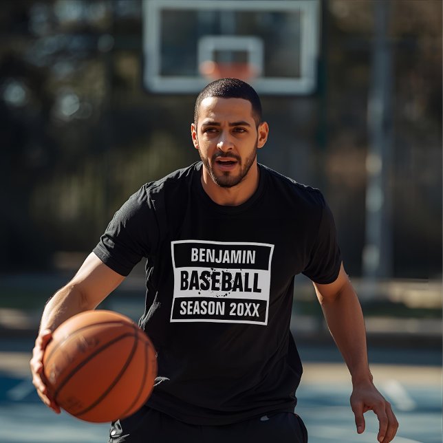 Retro Baseball Saison 20XX schwarz T-Shirt (Von Creator hochgeladen)