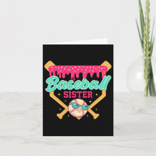 Retro Baseball Sister Ice Creme Tropfen Baseball S Karte