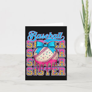 Retro Baseball Sister Ice Creme Tropfen Coquette B Karte