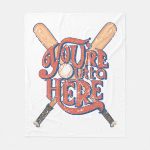 Retro Baseball Softball-Lüfterdesign Fleecedecke