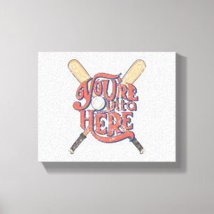 Retro Baseball Softball-Lüfterdesign Leinwanddruck