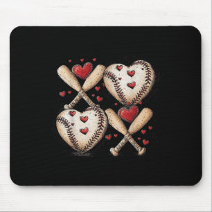 Retro Baseball Valentinstag Xoxo Funny Kids Boys Mousepad