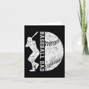Retro Baseball Vater Frohes Vatertag für Männer Sp Karte
