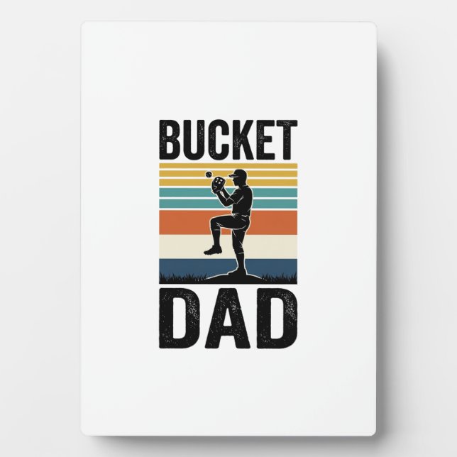 Retro-Baseball-Vater-Vektor-Design_1 Fotoplatte (Vorderseite)