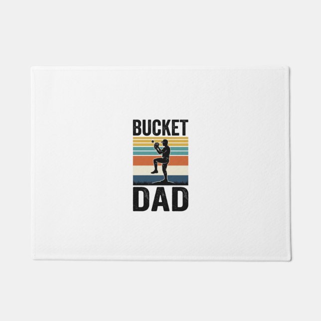 Retro-Baseball-Vater-Vektor-Design_1 Fußmatte (Vorderseite)