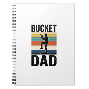 Retro-Baseball-Vater-Vektor-Design_1 Notizblock