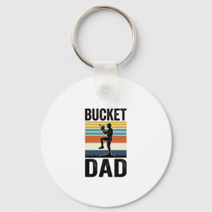 Retro-Baseball-Vater-Vektor-Design_1 Schlüsselanhänger
