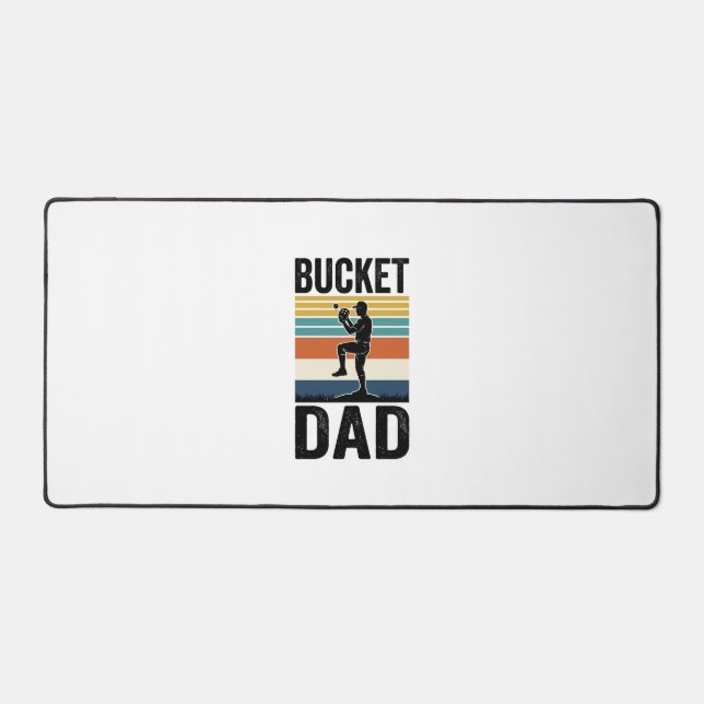 Retro-Baseball-Vater-Vektor-Design_1 Schreibtischunterlage (Vorderseite)