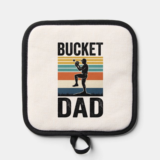 Retro-Baseball-Vater-Vektor-Design_1 Topflappen (Vorderseite)
