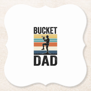 Retro-Baseball-Vater-Vektor-Design_1 Untersetzer
