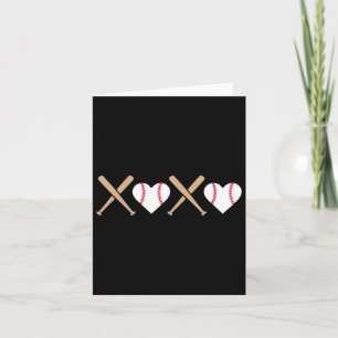 Retro Baseball Xo Valentinstag Hugs Kisses Adult Karte