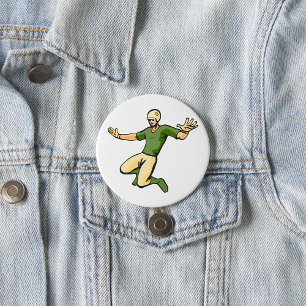 Retro-Baseballspieler Vintage-Sportsgrafik Button