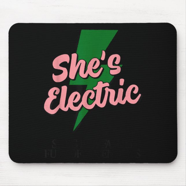 Retro Basic Blitz Zitat Sie Elektrisch Lustig Sim Mousepad (Vorne)