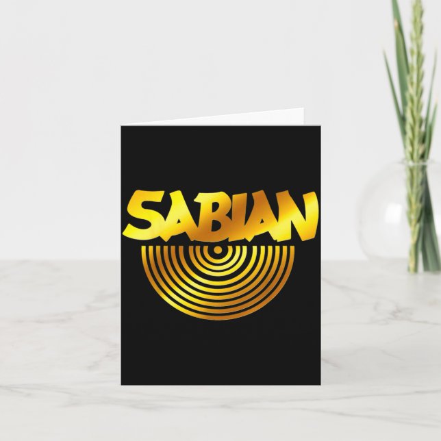 Retro Basic Yellow Sabian Quote Funny Vintage  Karte (Vorderseite)