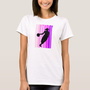 Retro Basketball Geburtstag Niedliche Kinder Girl T-Shirt