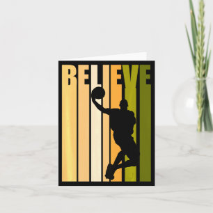 Retro-Basketball glaube Geburtstagsjunge Männer-Va Karte