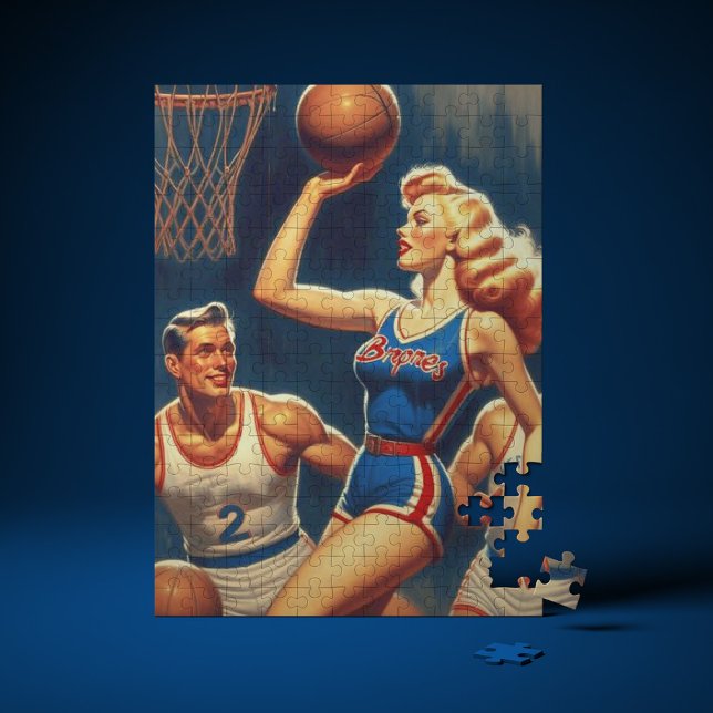 Retro Basketball-Illustration Puzzle (Von Creator hochgeladen)