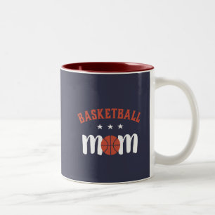 Retro Basketball Mama Stolz Mutter Zweifarbige Tasse