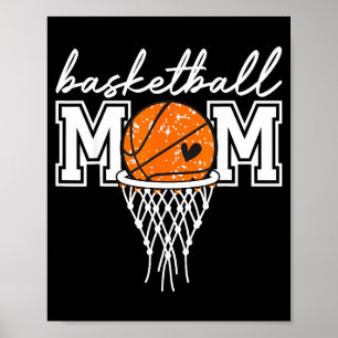 Retro-Basketball-Mutter Mama lustige Mutter Spielt Poster