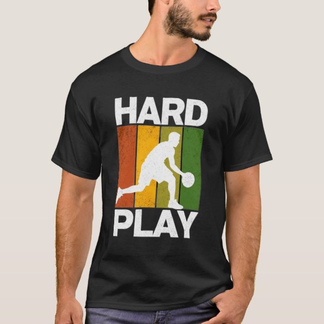 Retro Basketball Player Dynamic Action T - Shirt (Vorderseite)
