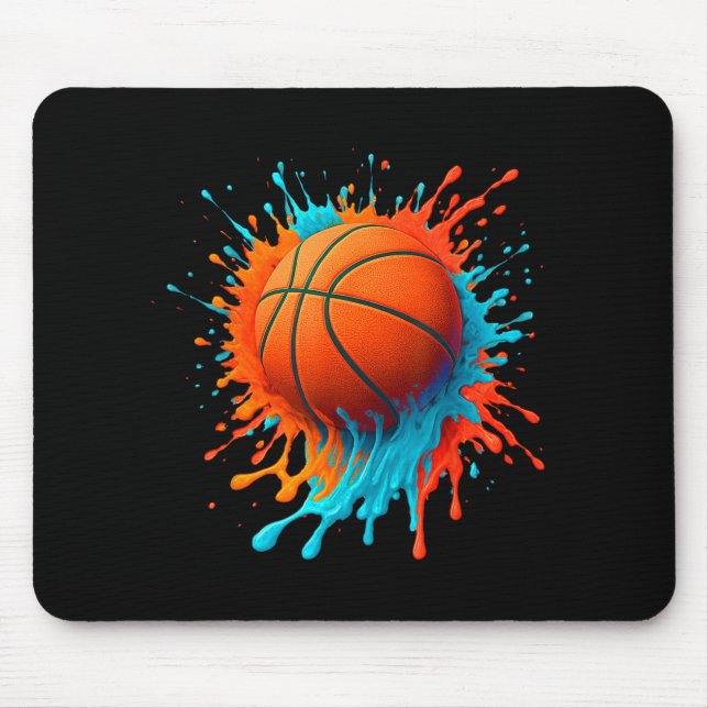 Retro Basketball Spieler Liebhaber Sportteam Boys  Mousepad (Vorne)